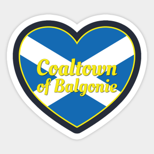Coaltown of Balgonie Scotland UK Scotland Flag Heart Sticker